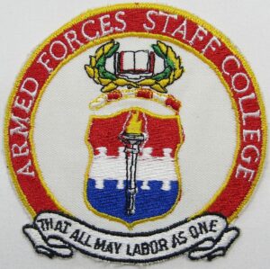 Armed Forces Staff College Patch