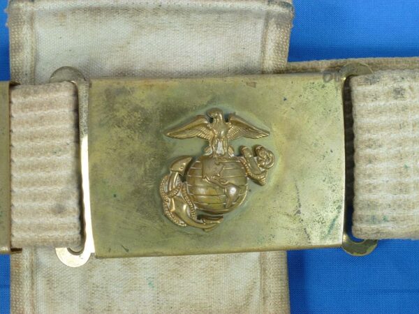 WWII U.S. Marine Corps Dress Pistol Belt and Holster - Image 3