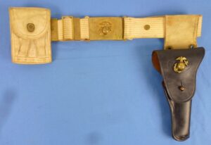 WWII U.S. Marine Corps Dress Pistol Belt and Holster