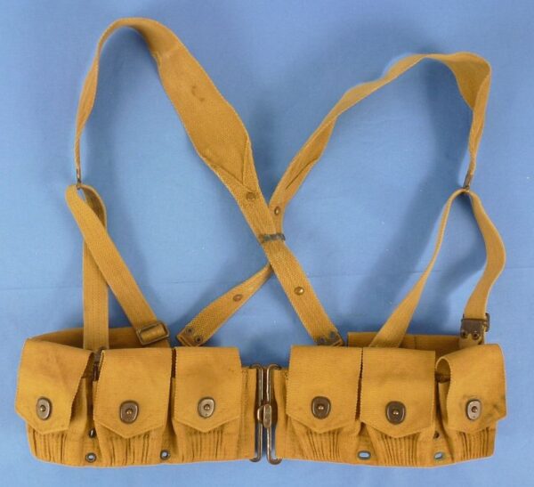 WWI Model 1917 Ammunition Cartridge Belt with Suspenders