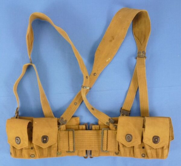 WWI Model 1917 Ammunition Cartridge Belt with Suspenders - Image 2