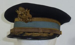 West German Made U.S. Army Field Grade Infantry Officer Dress Blue Visor Cap