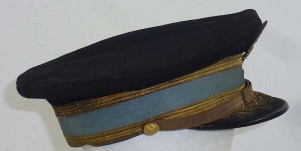 West German Made U.S. Army Field Grade Infantry Officer Dress Blue Visor Cap - Image 3