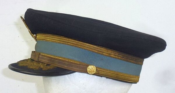 West German Made U.S. Army Field Grade Infantry Officer Dress Blue Visor Cap - Image 5