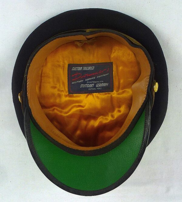 West German Made U.S. Army Field Grade Infantry Officer Dress Blue Visor Cap - Image 7