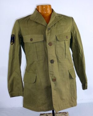 WWII Japanese Navy Seaman First Class Green Cotton Tunic