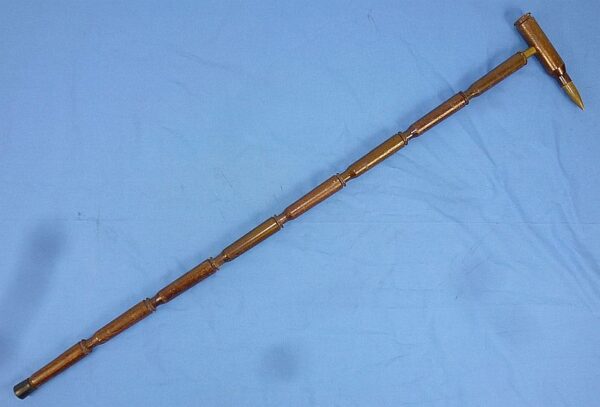 WWII Era .50 Caliber Shell Casing Trench Art Walking Stick - Image 2