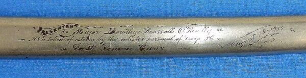 1917 Dated Model 1902 U.S. Army Officer Presentation Sword to a Woman by Weyersberg - Image 2