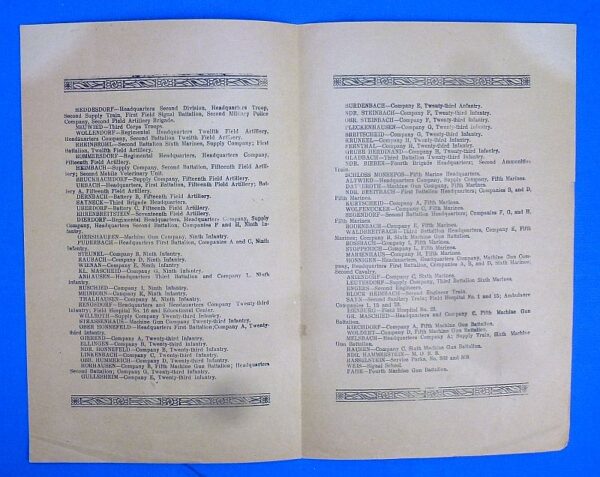 U.S. Marine's WWI Second Division "The Indian" Magazine Book with the Owner's Marine Corps Medal Award Document - Image 5