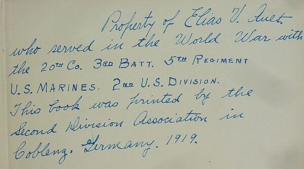 U.S. Marine's WWI Second Division "The Indian" Magazine Book with the Owner's Marine Corps Medal Award Document - Image 7
