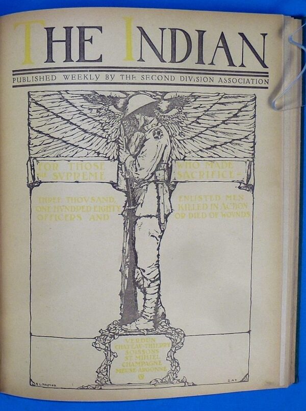 U.S. Marine's WWI Second Division "The Indian" Magazine Book with the Owner's Marine Corps Medal Award Document - Image 12