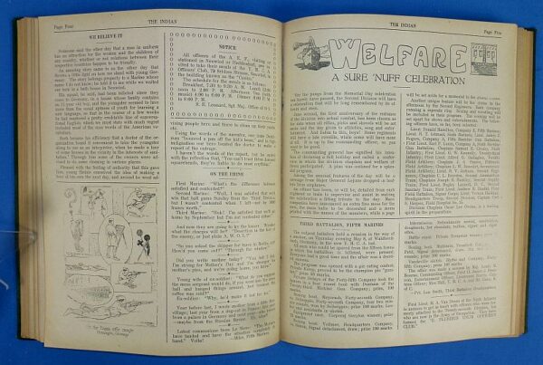 U.S. Marine's WWI Second Division "The Indian" Magazine Book with the Owner's Marine Corps Medal Award Document - Image 14