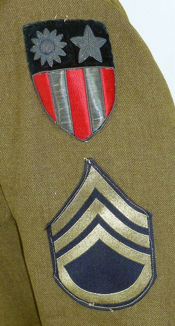 Identified China Burma India Theater 9th Photo Reconnaissance Squadron Staff Sergeant M1941 Field Jacket and Tunic - Image 11