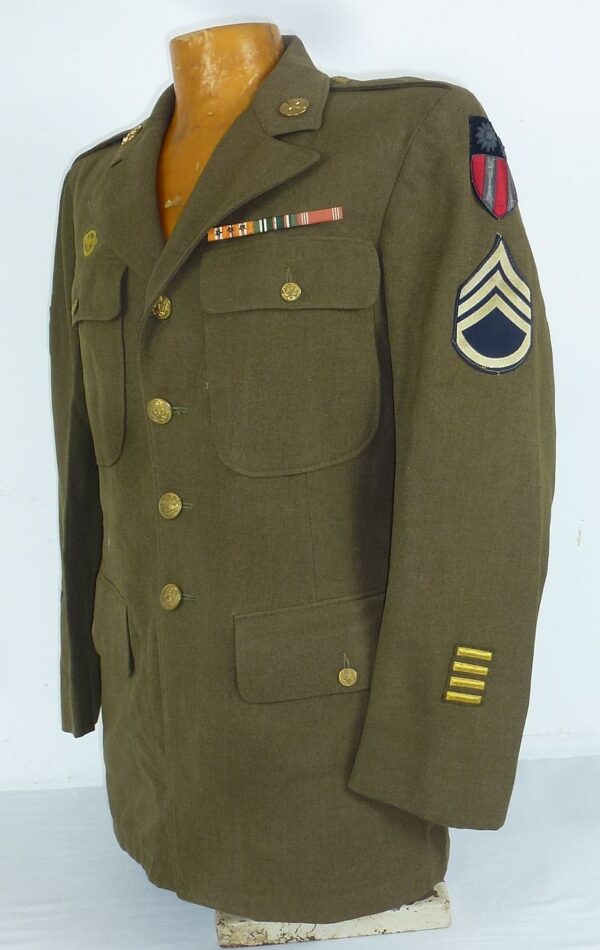 Identified China Burma India Theater 9th Photo Reconnaissance Squadron Staff Sergeant M1941 Field Jacket and Tunic - Image 12