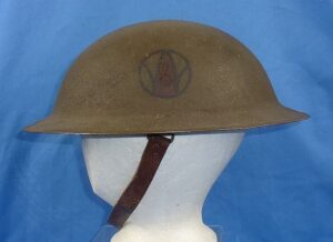 Painted WWI 89th Division Artillery Headquarters M1917 Combat Helmet