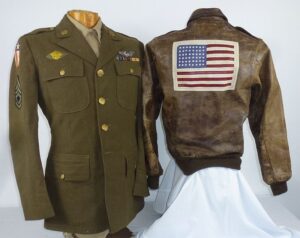 WWII 14th Air Force Sergeant First Class Air Gunner Tunic and A-2 Flight Jacket
