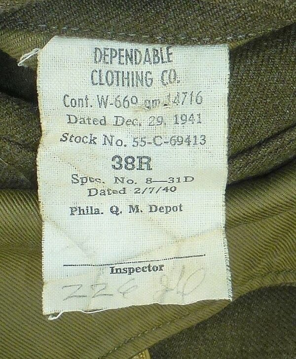 WWII 14th Air Force Sergeant First Class Air Gunner Tunic and A-2 Flight Jacket - Image 11