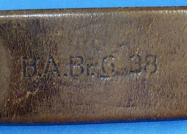 WWII German Army EM/NCO Leather Belt and Buckle - Image 4