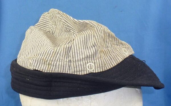WWII U.S. Navy WAVES Enlisted Ranks Summer Uniform Cap With Seersucker Top - Image 3