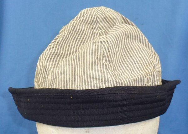 WWII U.S. Navy WAVES Enlisted Ranks Summer Uniform Cap With Seersucker Top - Image 4