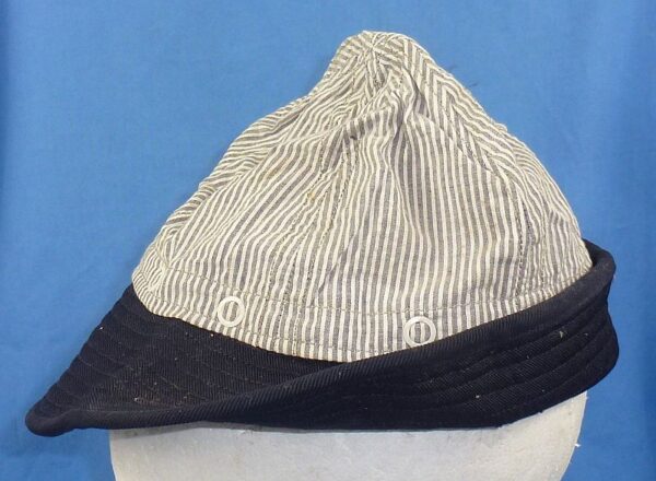 WWII U.S. Navy WAVES Enlisted Ranks Summer Uniform Cap With Seersucker Top - Image 5