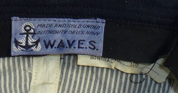 WWII U.S. Navy WAVES Enlisted Ranks Summer Uniform Cap With Seersucker Top - Image 8