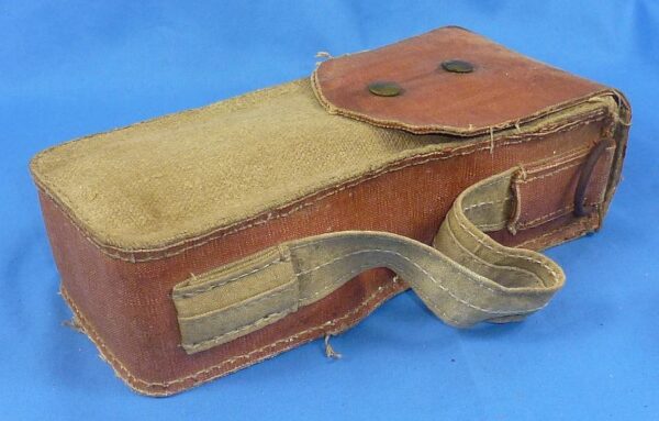 WWII Japanese Rubberized Canvas Type 96/99 Light Machine Gun Pouch - Image 4