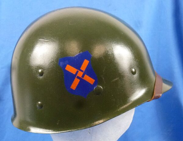 WWII Third Army XII Corps Parade M1 Helmet Liner - Image 7