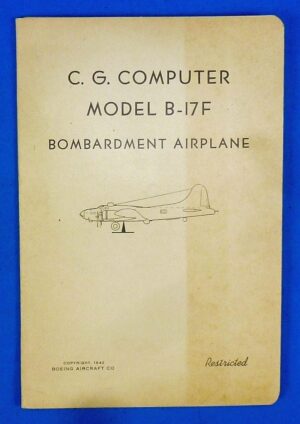 1942 Boeing B-17F Bomber C.G. Computer
