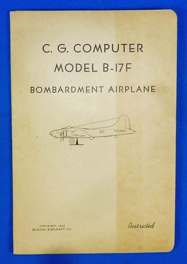 1942 Boeing B-17F Bomber C.G. Computer
