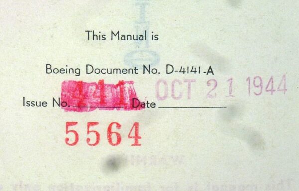 1944 Restricted Boeing Company B-17 Flying Fortress Familiarization Manual - Image 3