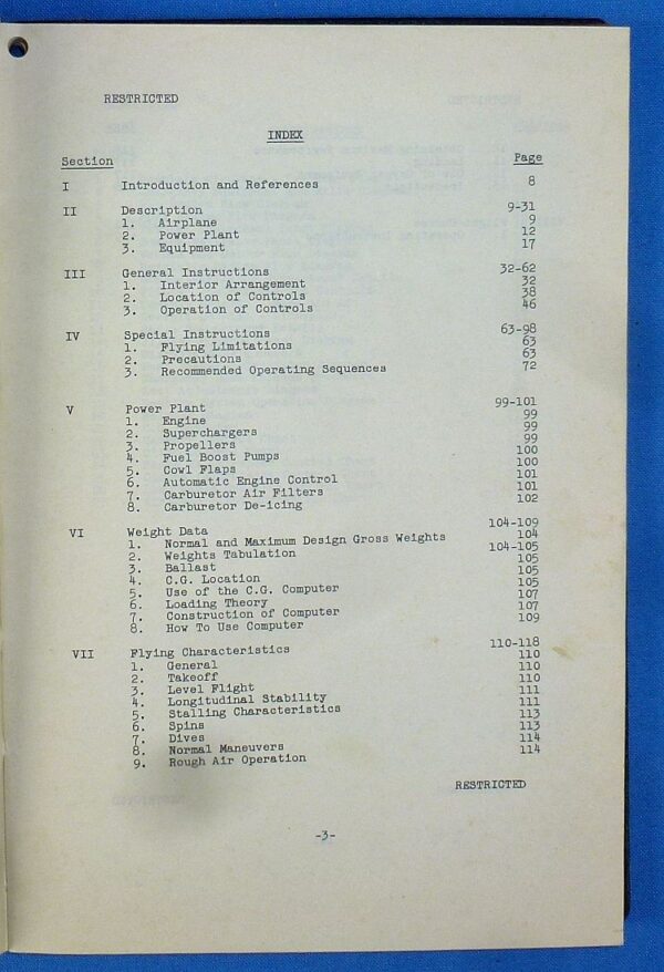 1944 Restricted Boeing Company B-17 Flying Fortress Familiarization Manual - Image 4
