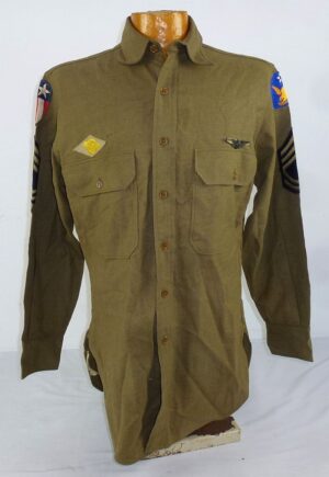 WWII China Burma India Theater / 2nd Air Force Technical Sergeant Air Gunner's Shirt