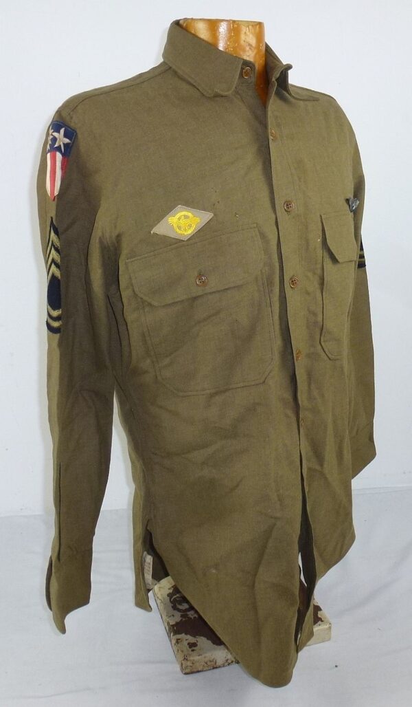 WWII China Burma India Theater / 2nd Air Force Technical Sergeant Air Gunner's Shirt - Image 5