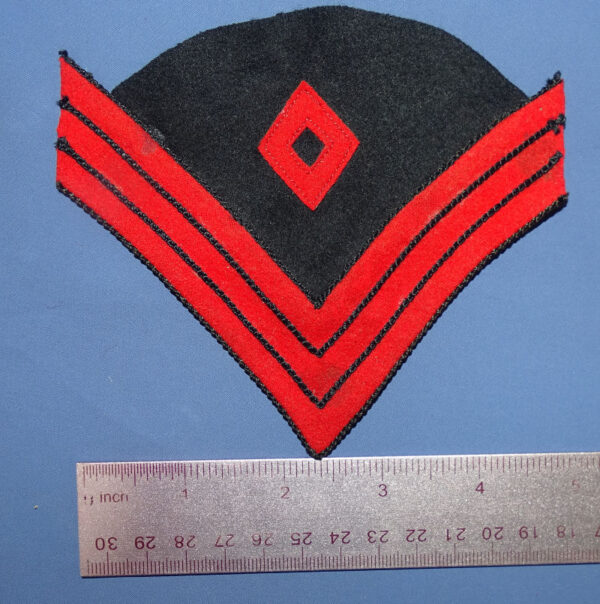 Small Shirt Size First Sergeant Artillery Chevron