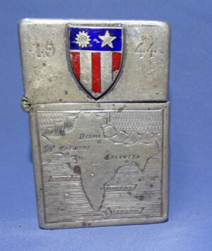 WWII China Burma India CBI Silver Theater Made Lighter