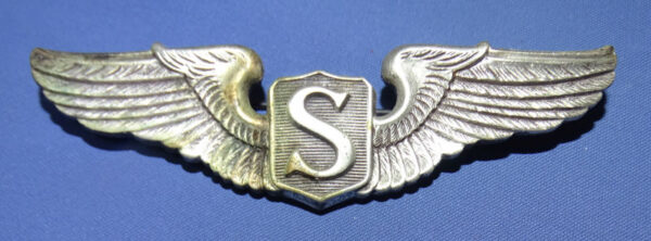 WWII 3" Service Pilot's Wing "Sterling Except Fittings"