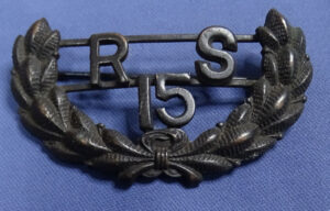 WWI Recruiting Service RS 15 Officer's Collar Insignia