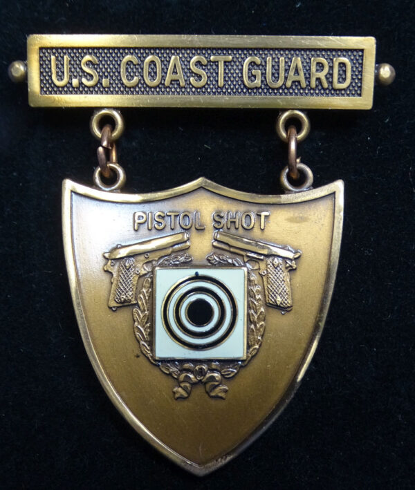 U.S Coast Guard Bronze Pistol Shot Qualification Badge