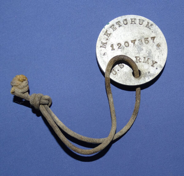 WWI Dog Tag M. Ketchum U.S. Army