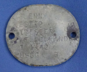 WWII Coast Guard USCG Dog Tag Glen Ester Trester Lt Commander 42