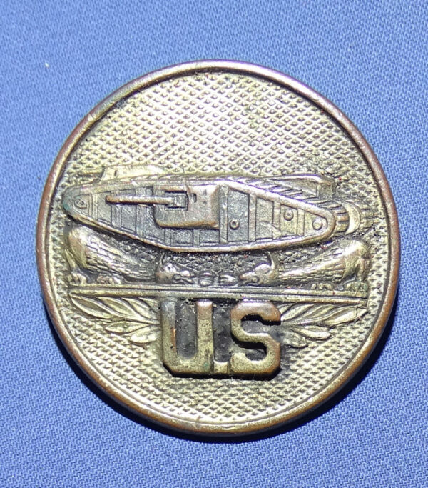 WWI Tank Corps Gilt Collar Disk