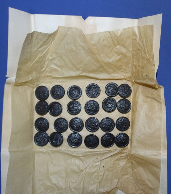 WWI Small Army Uniform Buttons in Original Wrapper 24pcs - Image 2