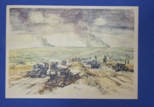 WWII German Battlefield Scene Postcard