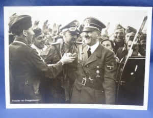 WWII German Hitler with Troops Postcard