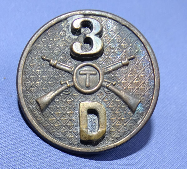 1920's 3rd Tank Infantry Co D Collar Disk