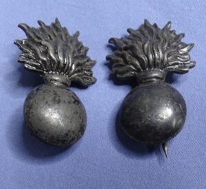 Pair WWI Ordnance Officer's Collar Insignia