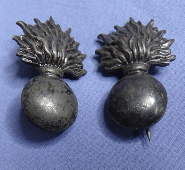 Pair WWI Ordnance Officer's Collar Insignia