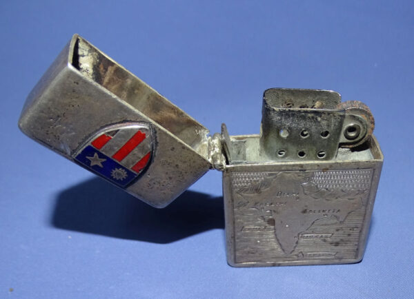 WWII China Burma India CBI Silver Theater Made Lighter - Image 2