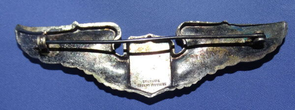 WWII 3" Service Pilot's Wing "Sterling Except Fittings" - Image 2
